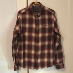 Prana Plaid Flannel Long-Sleeve Shirt, Men’s L